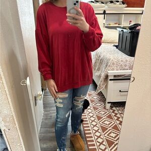 Red American eagle sweatshirt